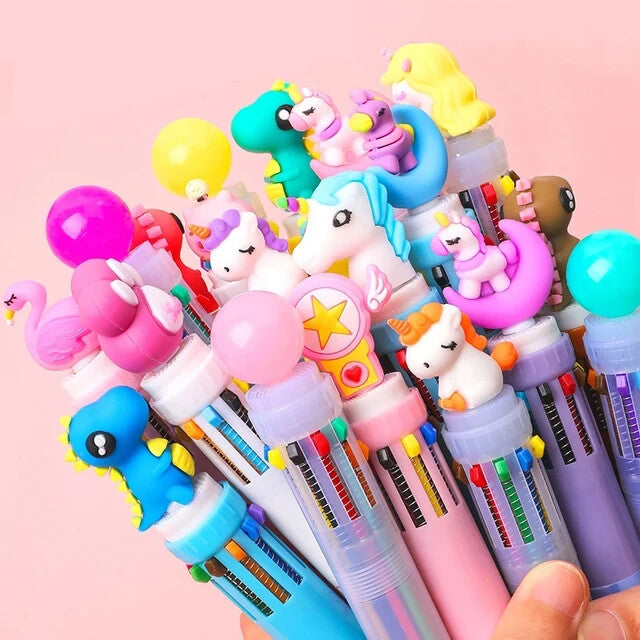 Novelty Ballpoint Pens 10 Colour MULTI-PACKS 4pcs 6pcs for Children