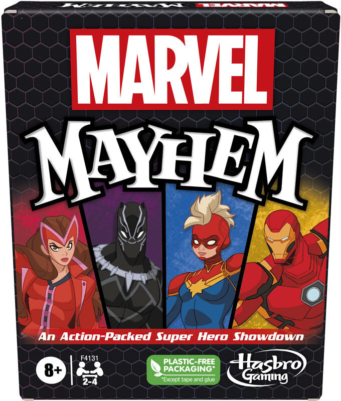 Marvel Mayhem Card Game Ages 8+ Fun Game for Marvel Super Hero Fans 2-4 Players