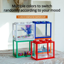 Mini Fish Tank Stackable Building Block Sea Monkey Habitat 1400ml 15x13x10cm