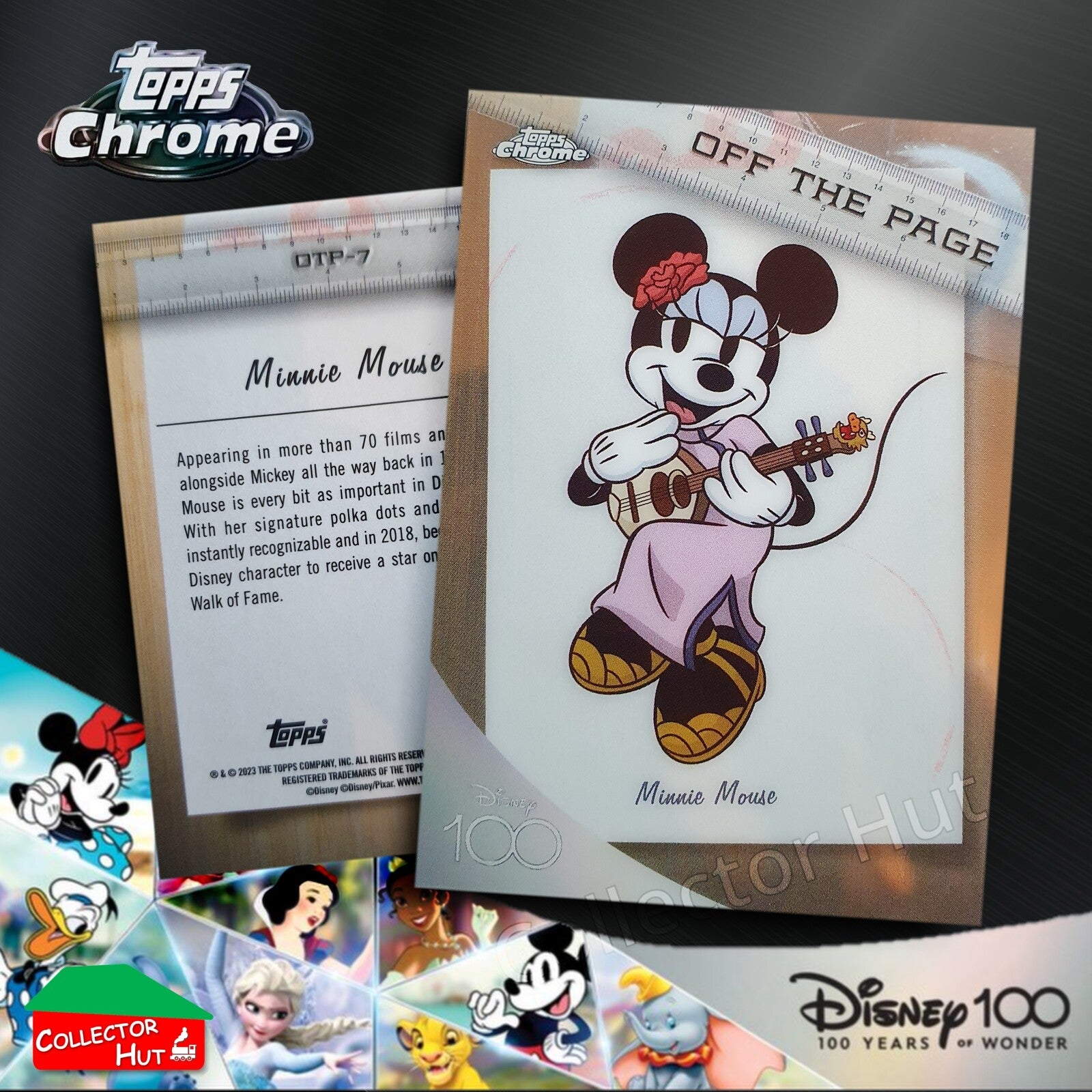 Disney 100 Topps Chrome 2023 RARE CARDS Off the Page Iconic Moments Stitch