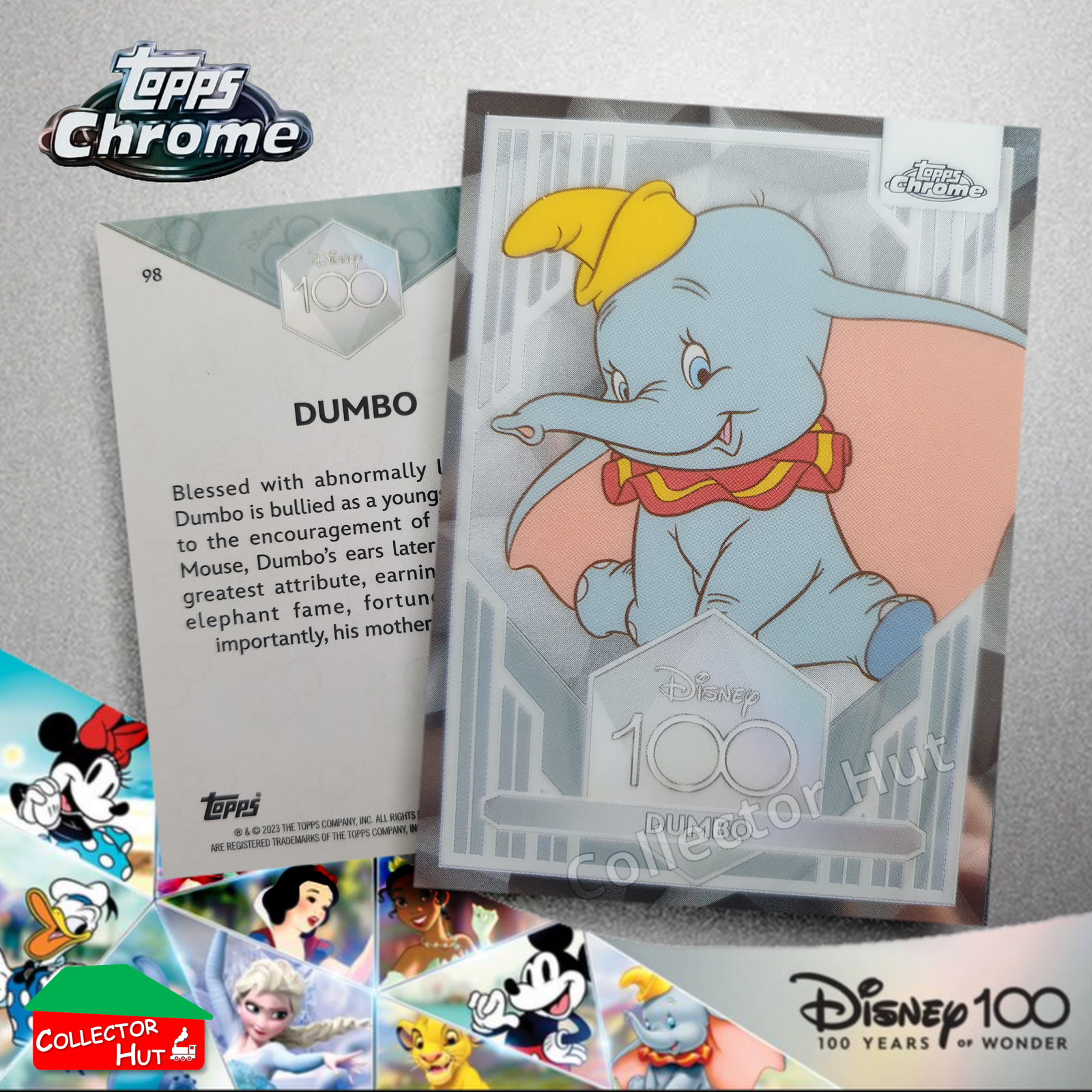 Disney 100 Topps Chrome 2023 Base Cards 1-100 Pick Singles to Complete Your Set
