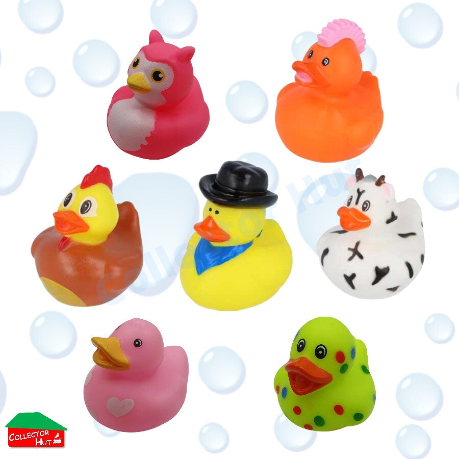 Novelty Rubber Ducks 5cm Assorted Characters Designs Henbrandt