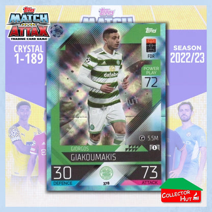 Topps Match Attax Europa Champions League 2022/23 Crystal Parallel Cards 190-387