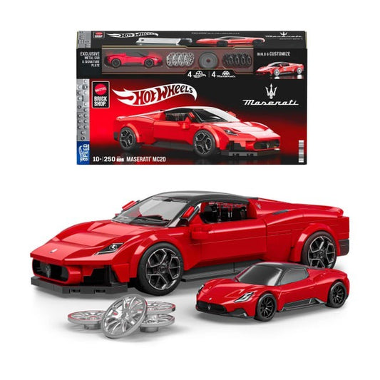Mattel Brick Shop Hot Wheels SPEED Maserati MC20 1:32 Model Kit