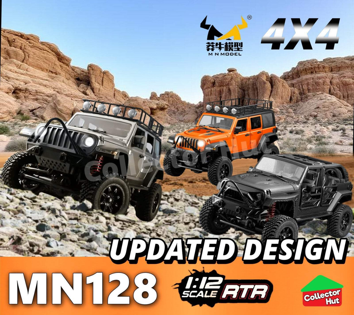 MN128 RC Rock Crawler 1:12 Scale Premium Design Upgradable