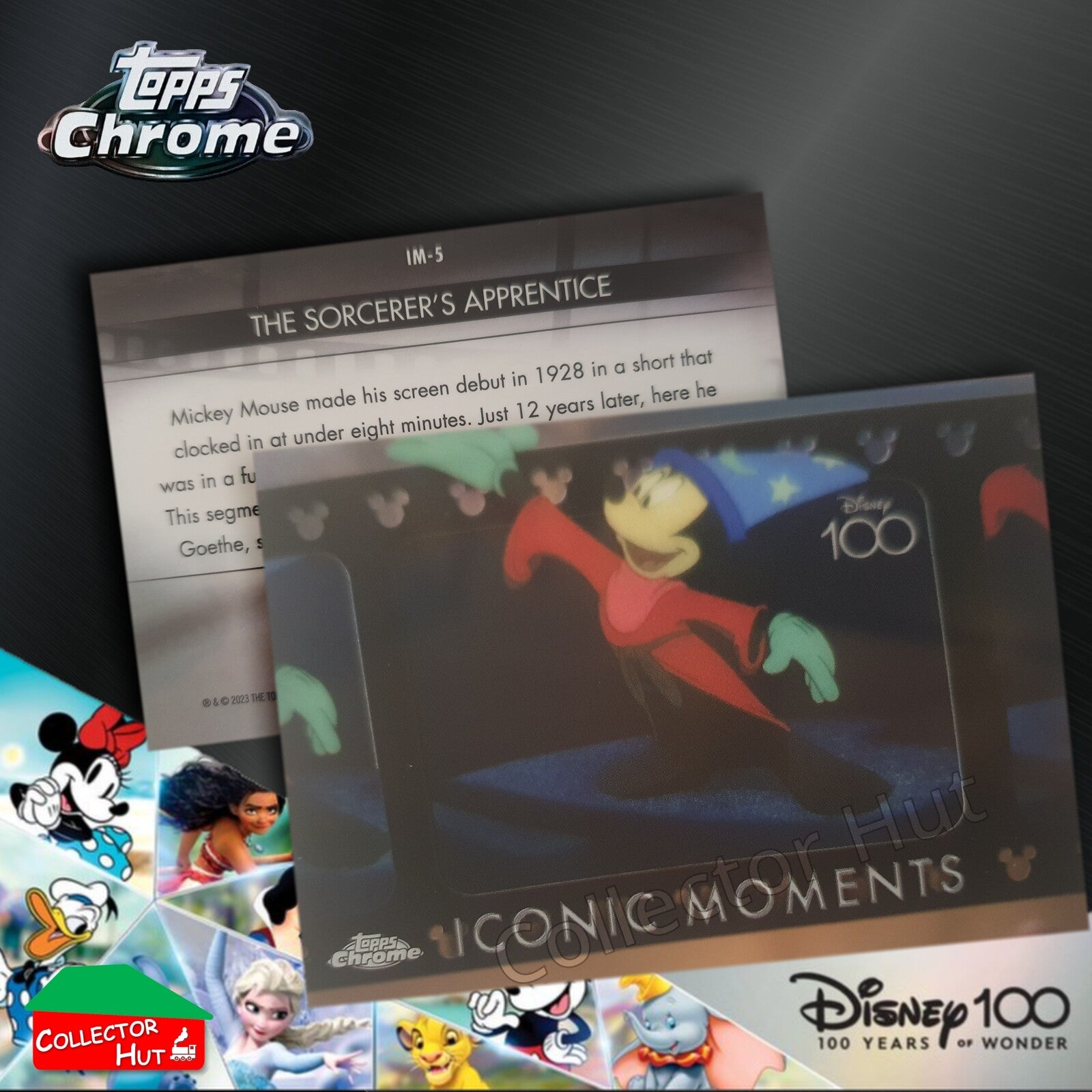 Disney 100 Topps Chrome 2023 RARE CARDS Off the Page Iconic Moments Stitch