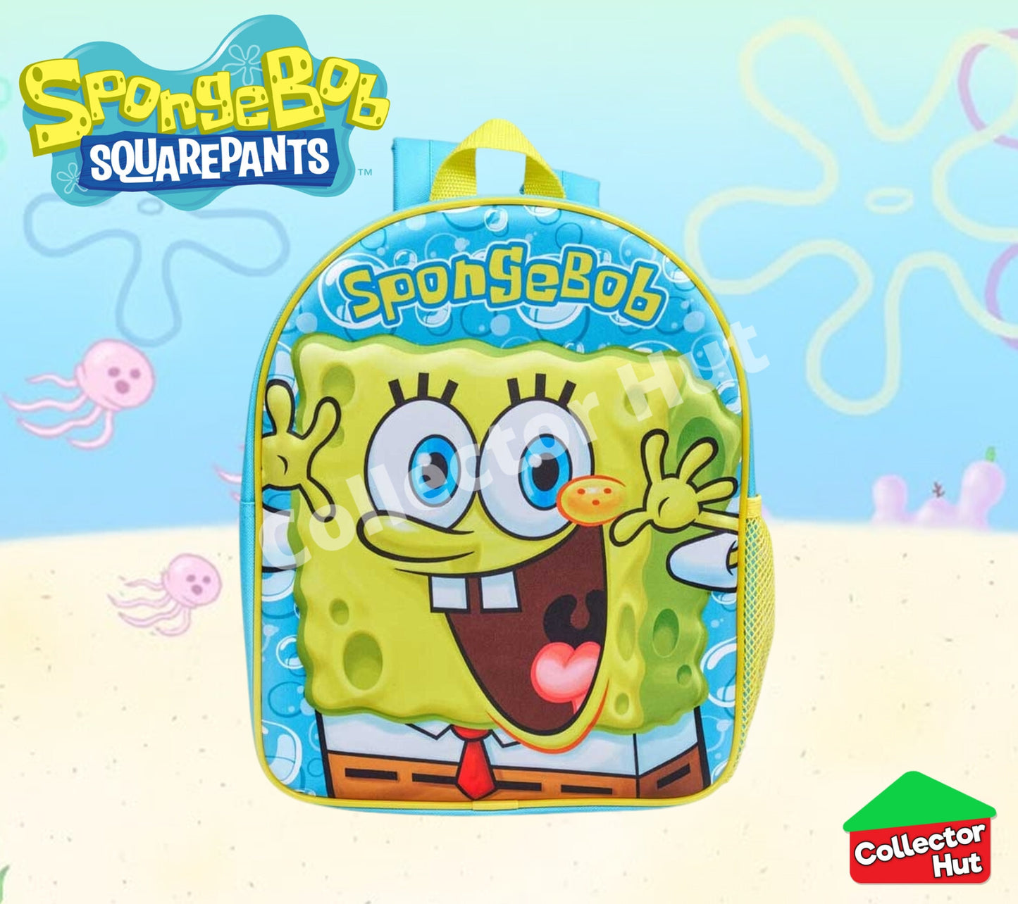 SPONGEBOB SQUAREPANTS Childrens 3D Backpack Kids School Bag Lunch Rucksack
