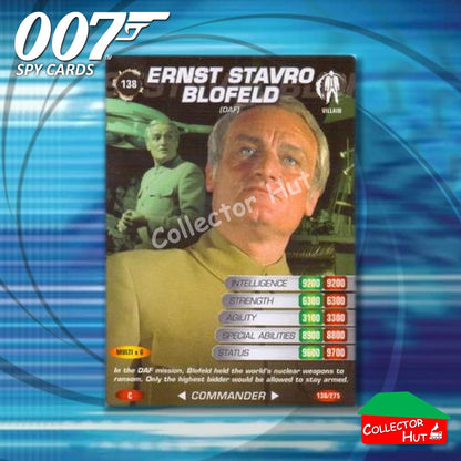 James Bond 007 Commander Spy Cards BASE COMMON YOU CHOOSE