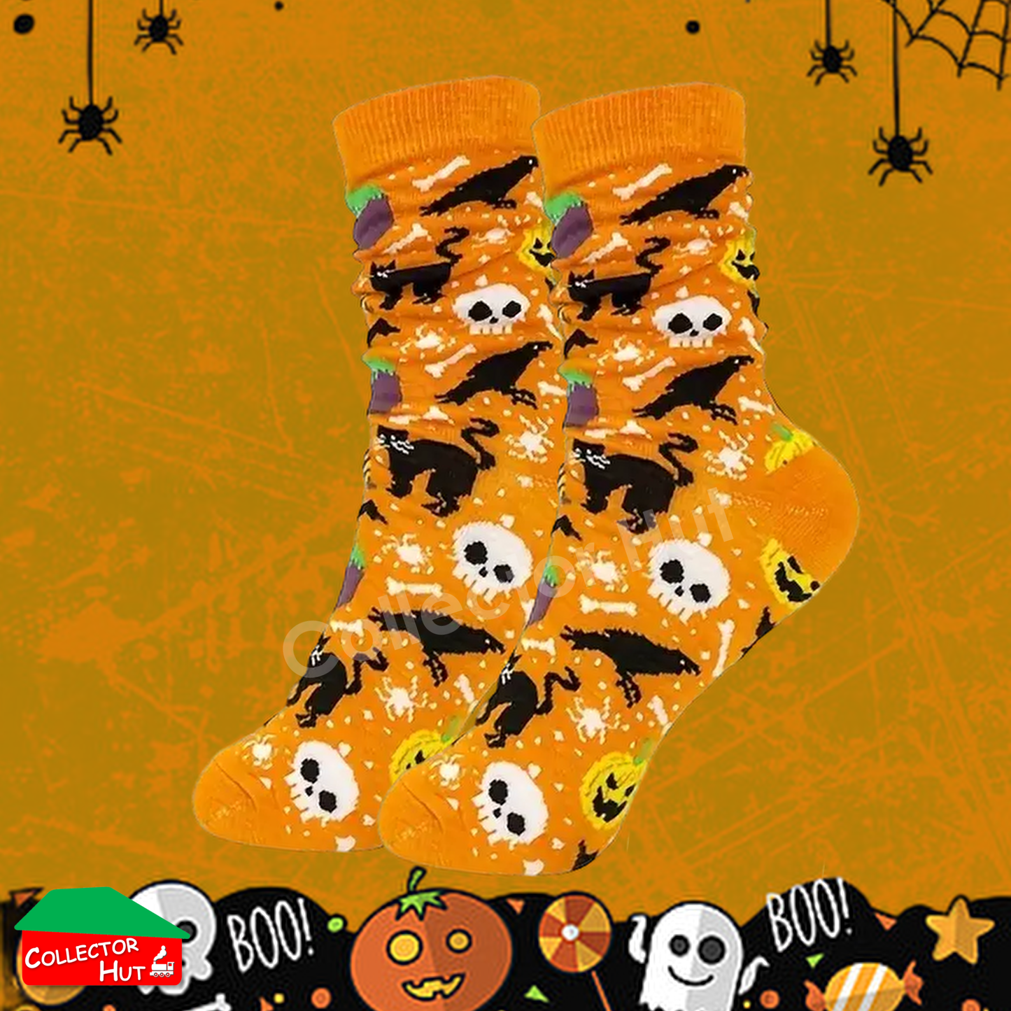 Happy Crew Socks Novelty HALLOWEEN Cotton Blend Anti-Odor Unisex CUSTOM Gift Set