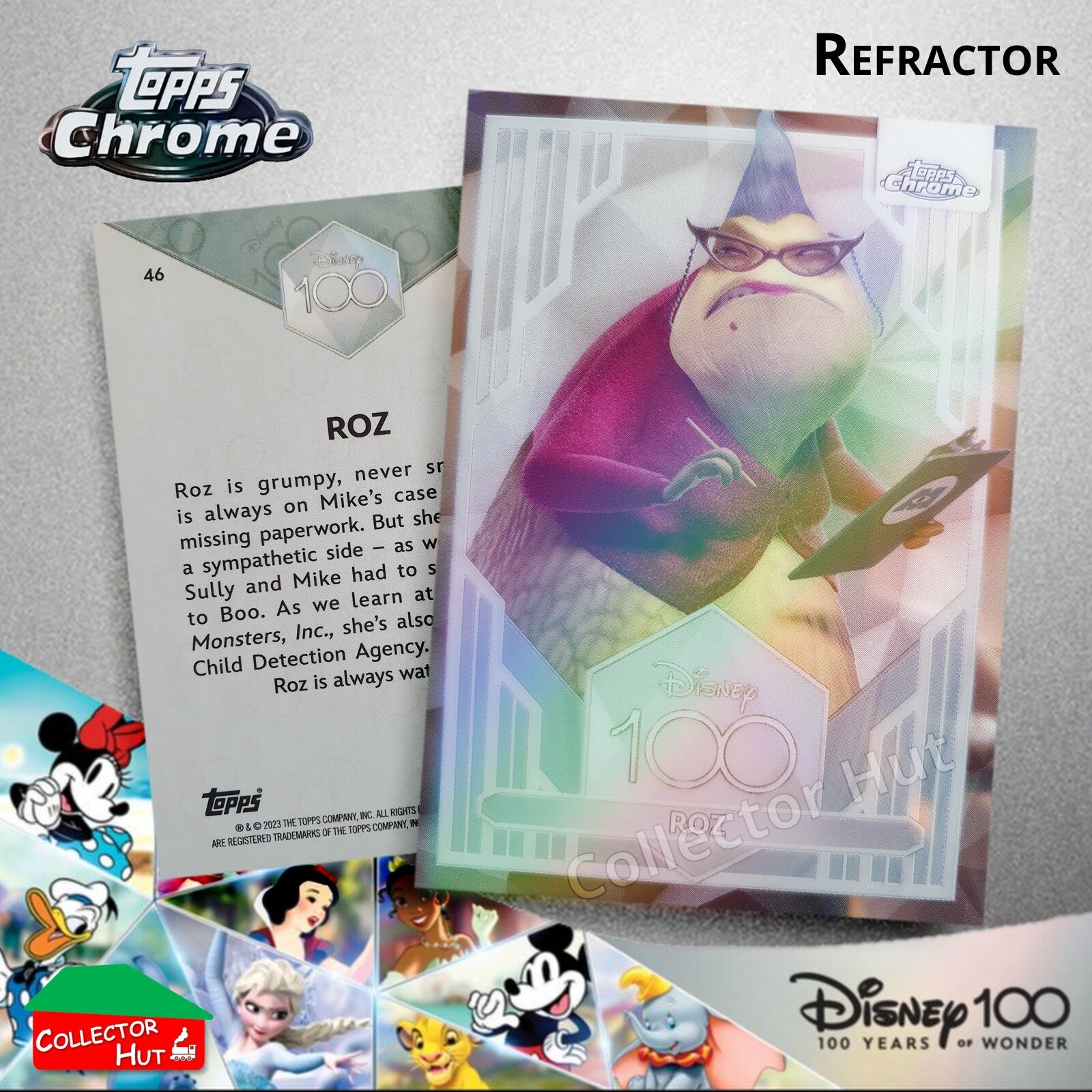 Disney 100 Topps Chrome 2023 REFRACTOR Cards 1-100 Pick Singles
