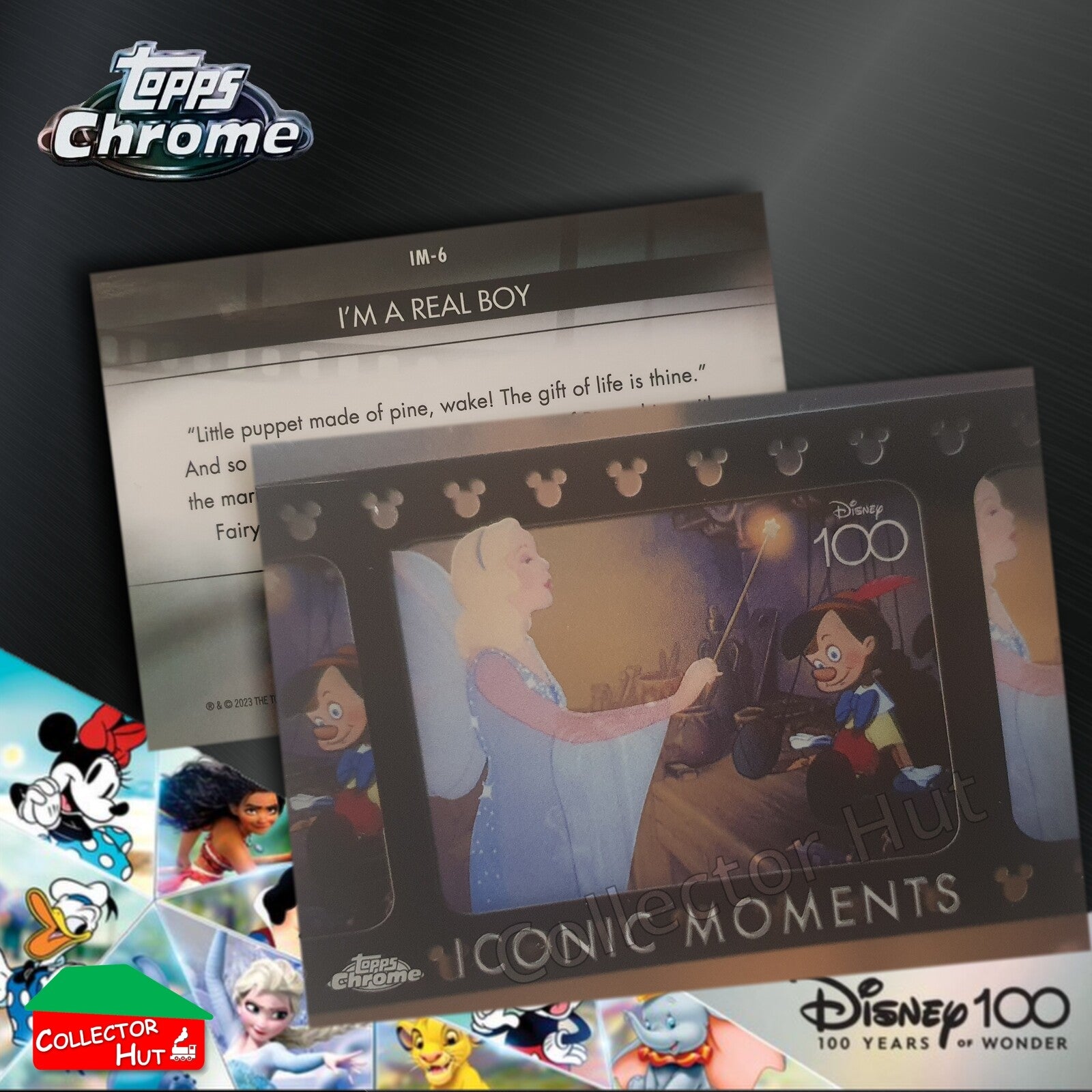 Disney 100 Topps Chrome 2023 RARE CARDS Off the Page Iconic Moments Stitch