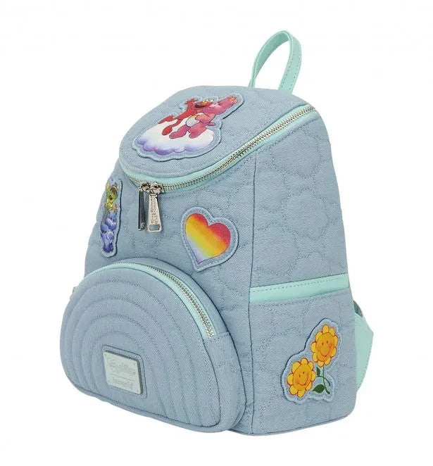 Loungefly Care Bears x Sesame Street Denim Mini Backpack