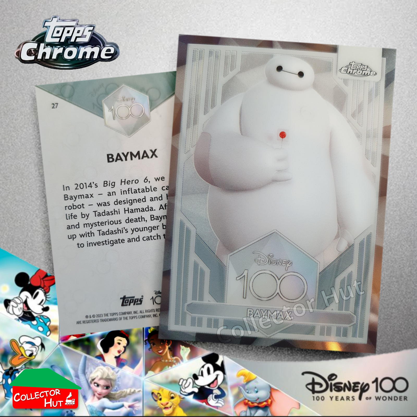 Disney 100 Topps Chrome 2023 Base Cards 1-100 Pick Singles to Complete Your Set