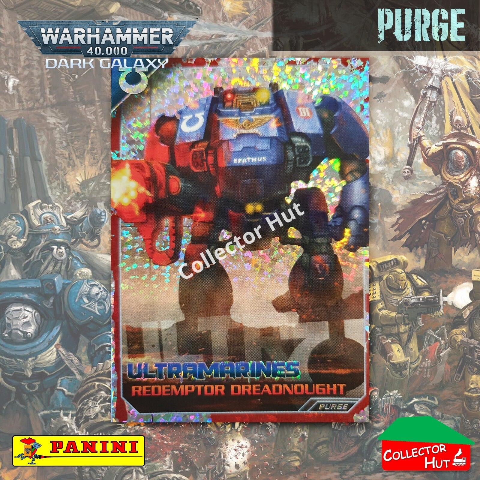 PANINI Warhammer 40,000 Dark Galaxy Parallel Trading Card Crusade Vanguard Purge