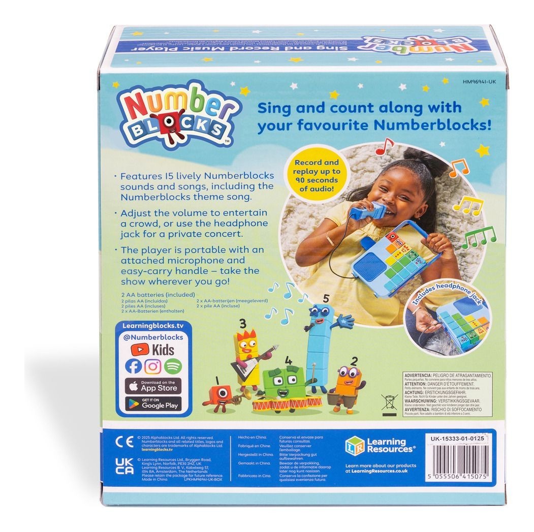 Numberblocks Sing & Record Music Player CBeebies