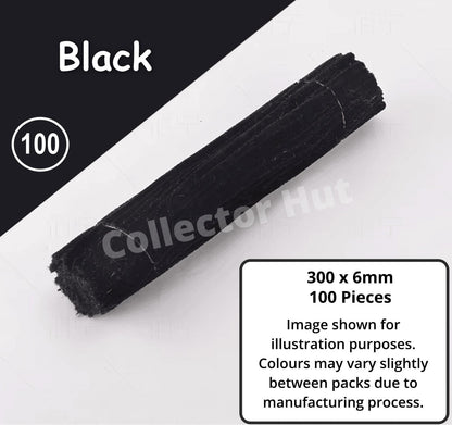 Chenille Craft Stems Pipe Cleaners GLITTER CHRISTMAS 100pcs 30cm x 6mm