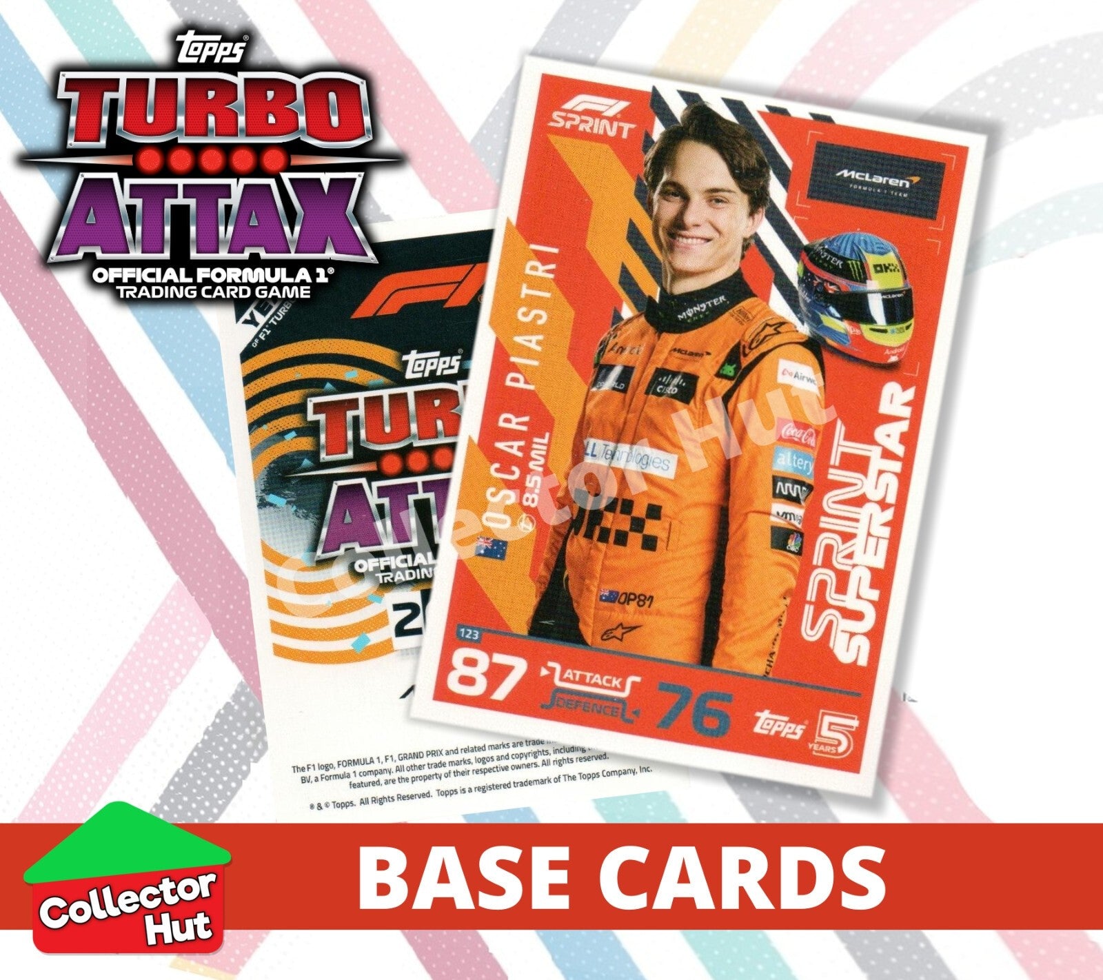 Topps Turbo Attax Formula 1 F1 2024 #1-166 Base Cards YOU CHOOSE