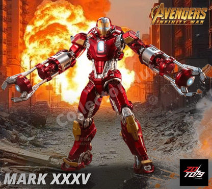 Iron Man Action Figures 1:10 Scale ZD Toys Wave 3 LED Marvel Avengers Infinity S