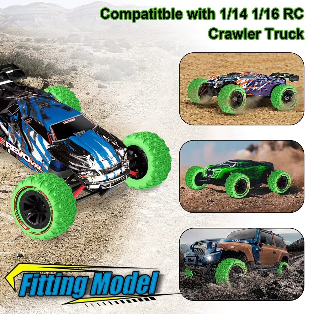 RC Model Wheels Tyres 12mm Hub 85mm x 43mm 84g 4pcs Set Car Truck