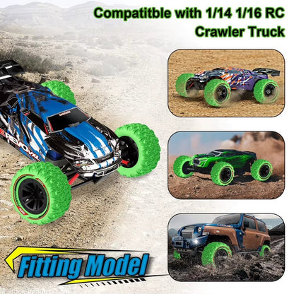 RC Model Wheels Tyres 12mm Hub 85mm x 43mm 84g 4pcs Set Car Truck