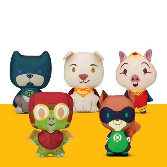 McDonald's Happy Meal DC Super Heroes, Super-Villains, Super Pets Plush Toys