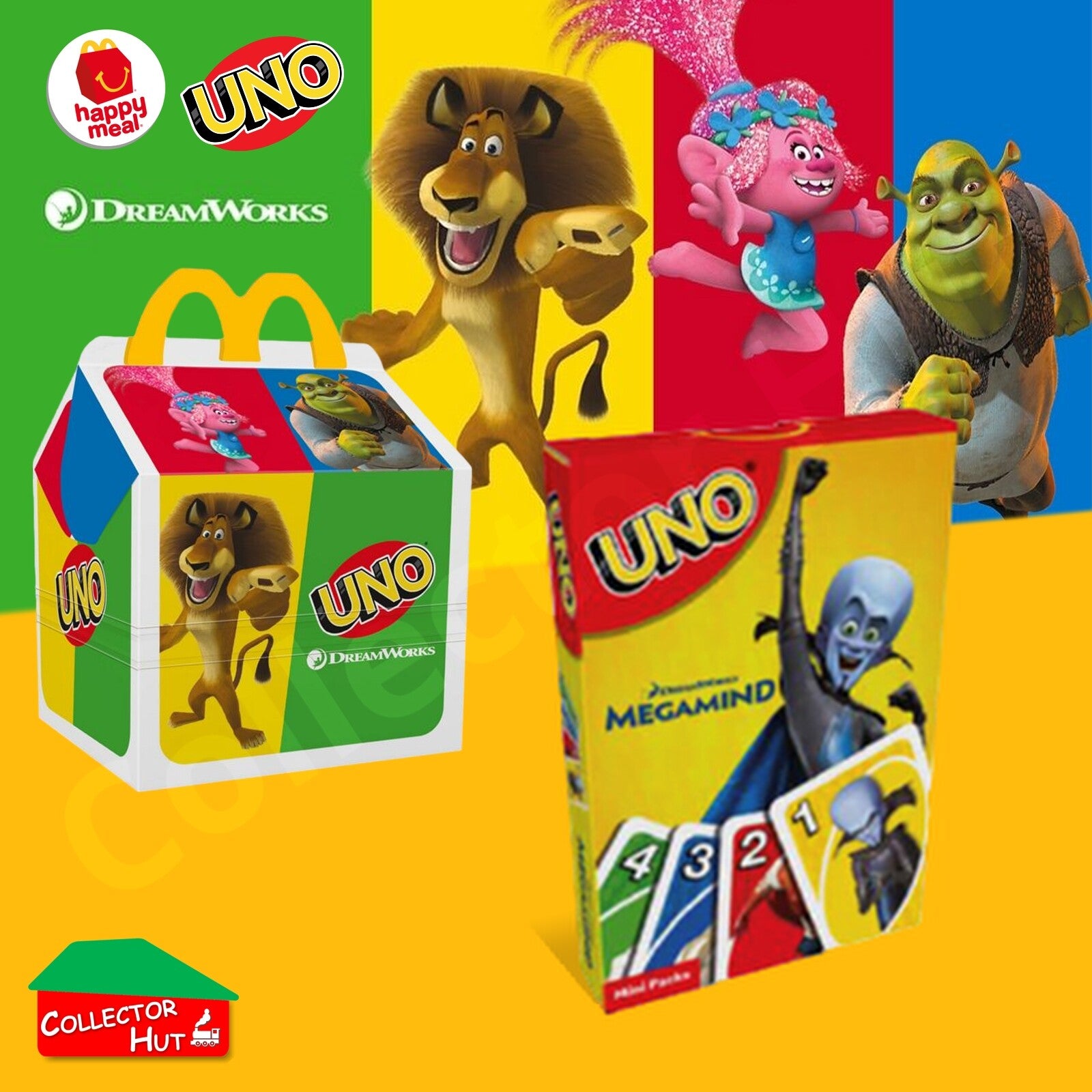 McDonald's Happy Meal Uno Playing Cards Dreamworks Edition