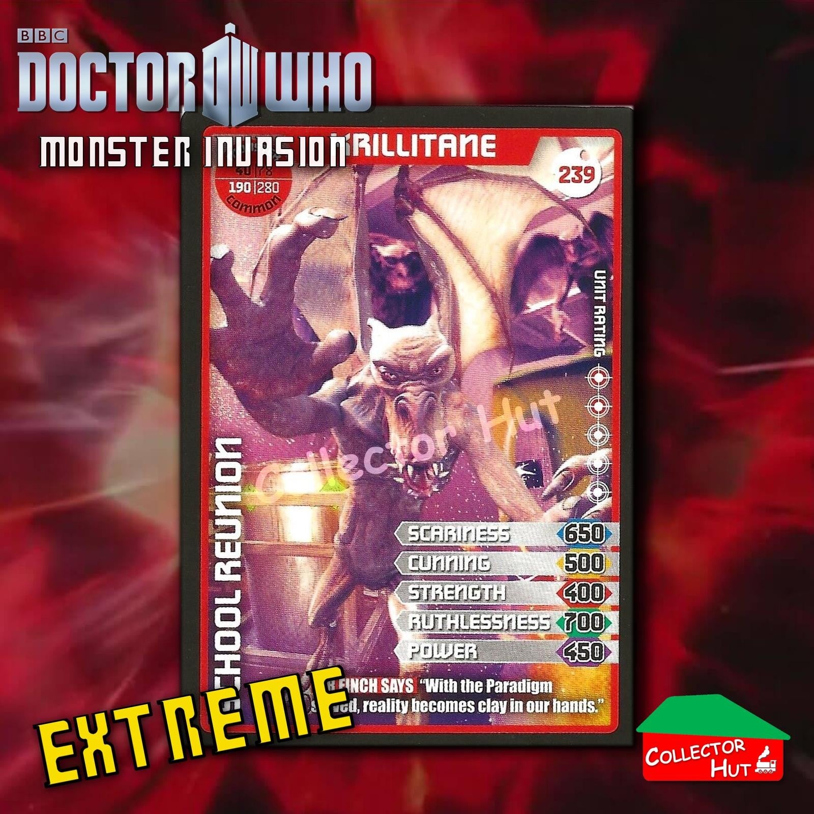 DOCTOR WHO Monster Invasion EXTREME Cards 166-344 New Fresh & Sleeved YOU CHOOSE