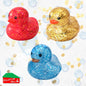 Novelty Rubber Ducks GLITTER 5cm Assorted Characters Designs