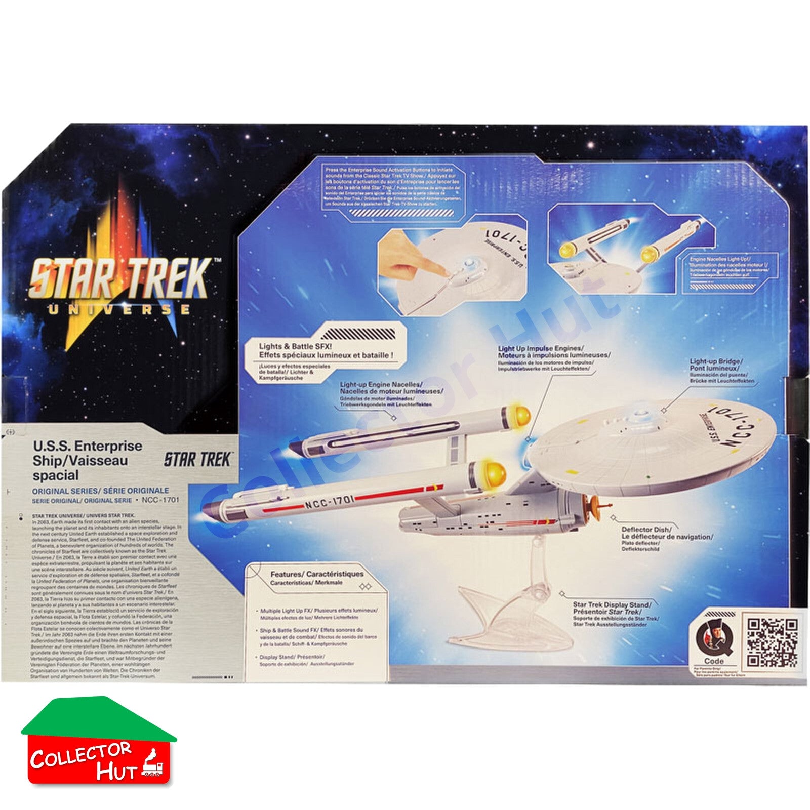 Star Trek Universe USS Enterprise NCC-1701 18" Model with Lights, Sounds & Stand