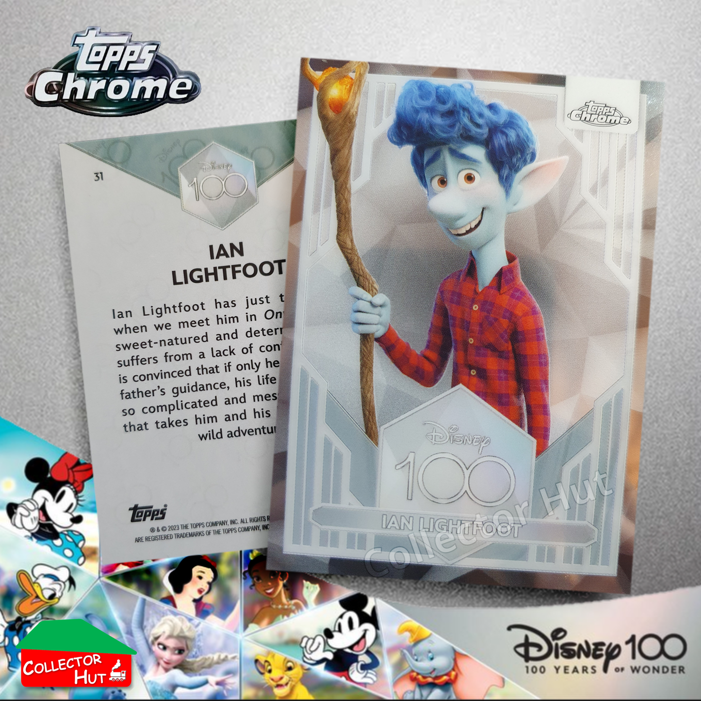 Disney 100 Topps Chrome 2023 Base Cards 1-100 Pick Singles to Complete Your Set