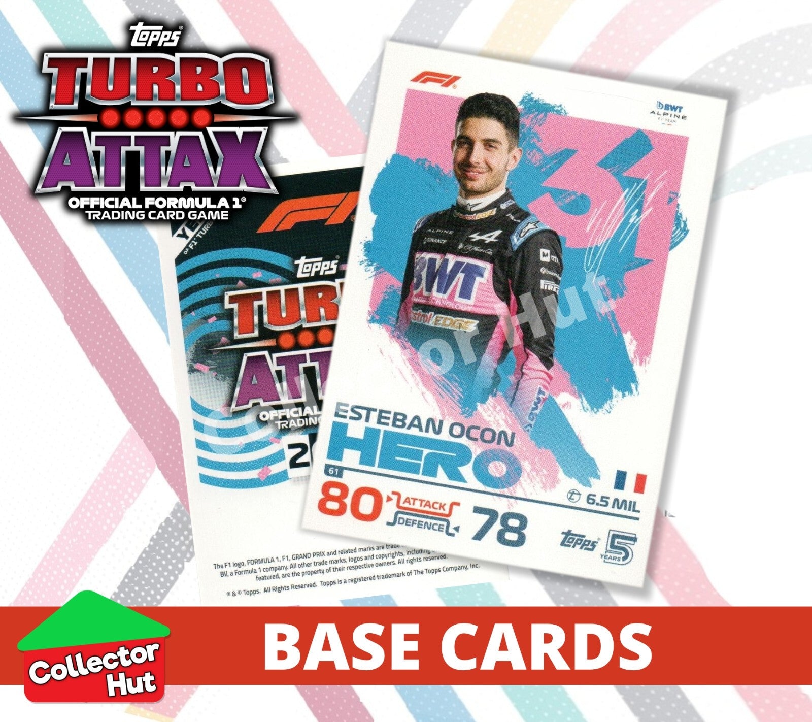 Topps Turbo Attax Formula 1 F1 2024 #1-166 Base Cards YOU CHOOSE
