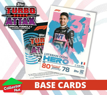 Topps Turbo Attax Formula 1 F1 2024 #1-166 Base Cards YOU CHOOSE