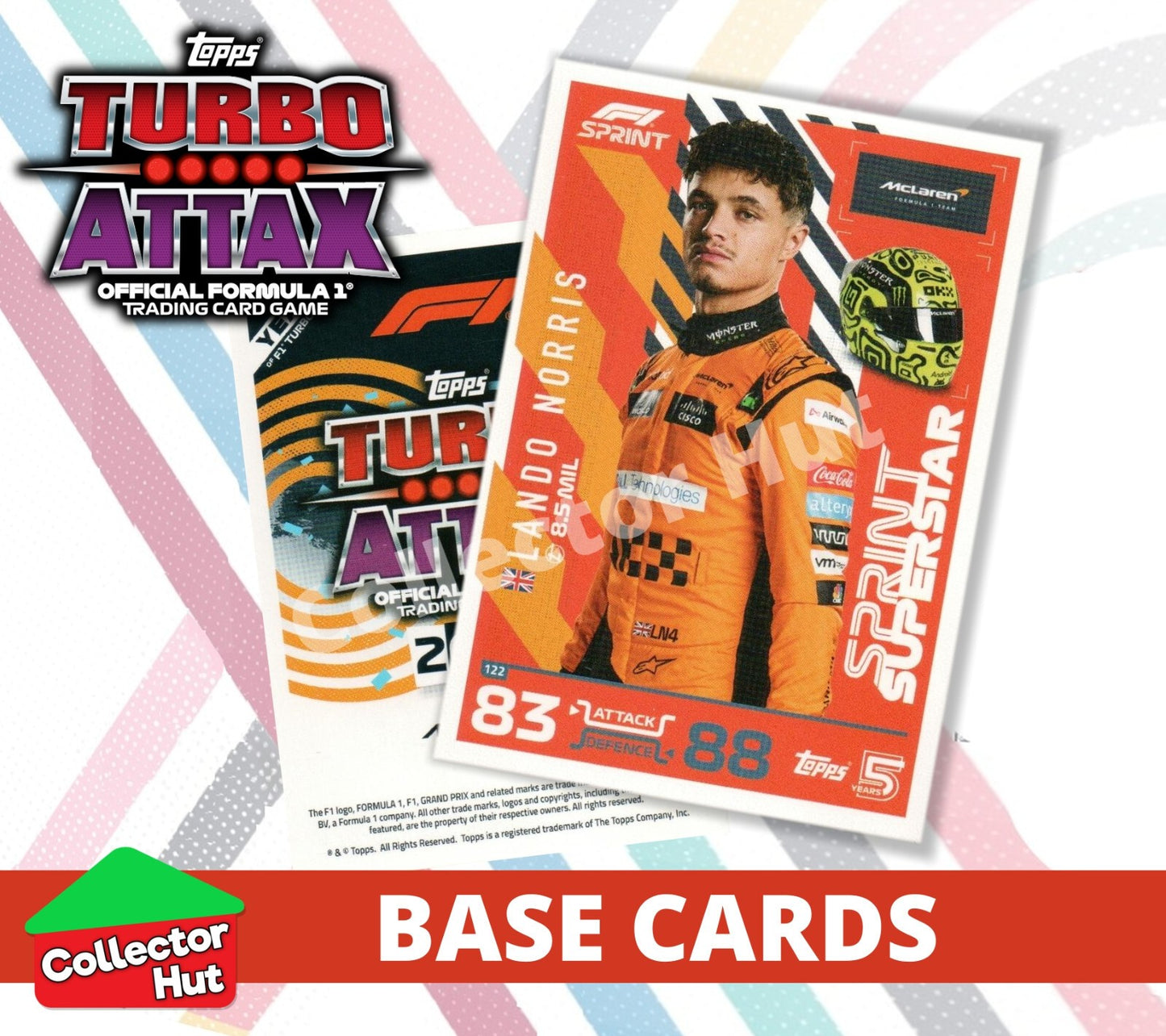 Topps Turbo Attax Formula 1 F1 2024 #1-166 Base Cards YOU CHOOSE