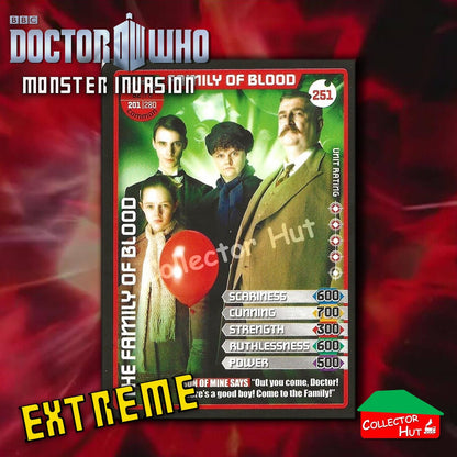 DOCTOR WHO Monster Invasion EXTREME Cards 166-344 New Fresh & Sleeved YOU CHOOSE