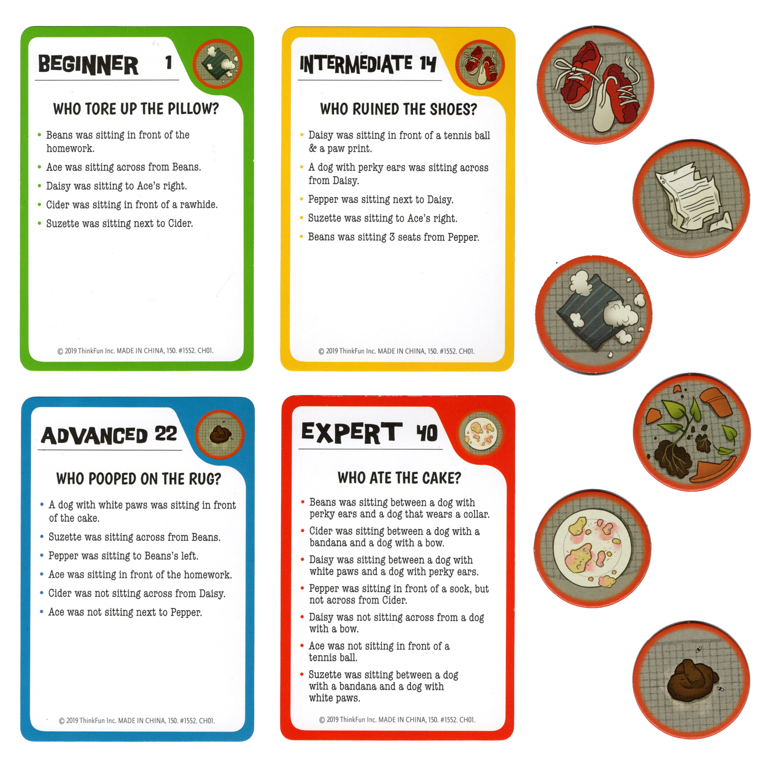Cat Crimes Logic Game Tabletop for 8+