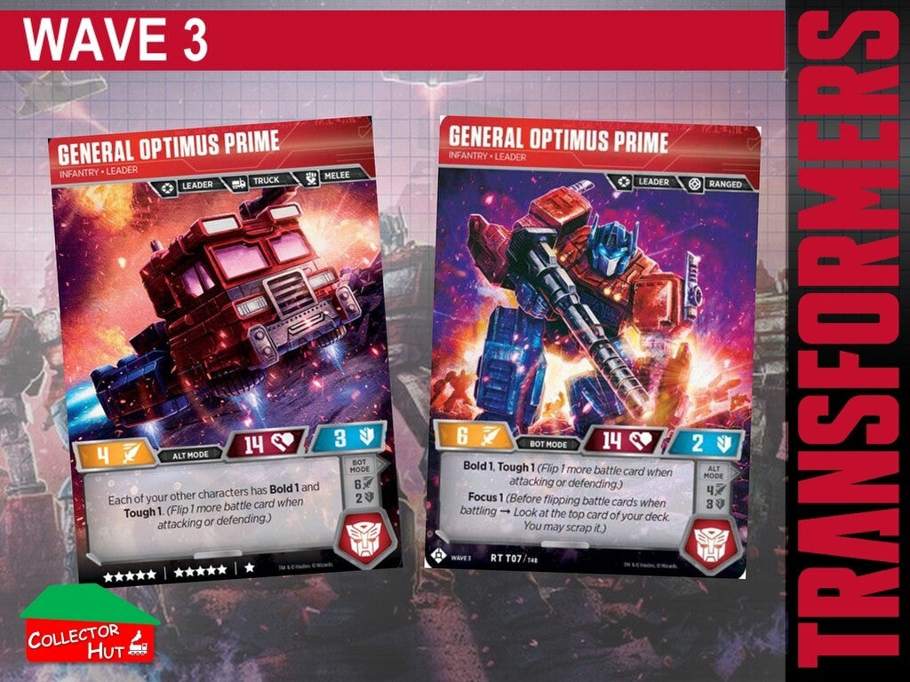 Transformers TCG CHARACTER Trading Cards All Waves