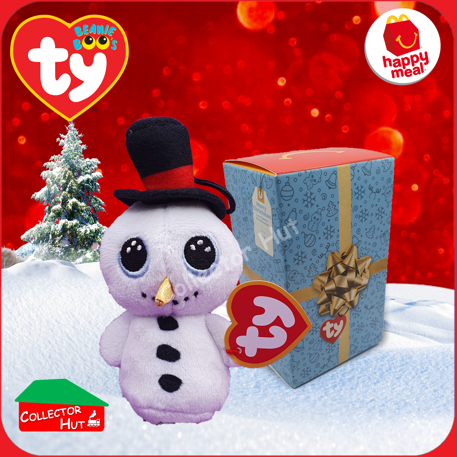 McDonald's Happy Meal 2021 Festive Christmas TY Beanie Boo Plush Toys
