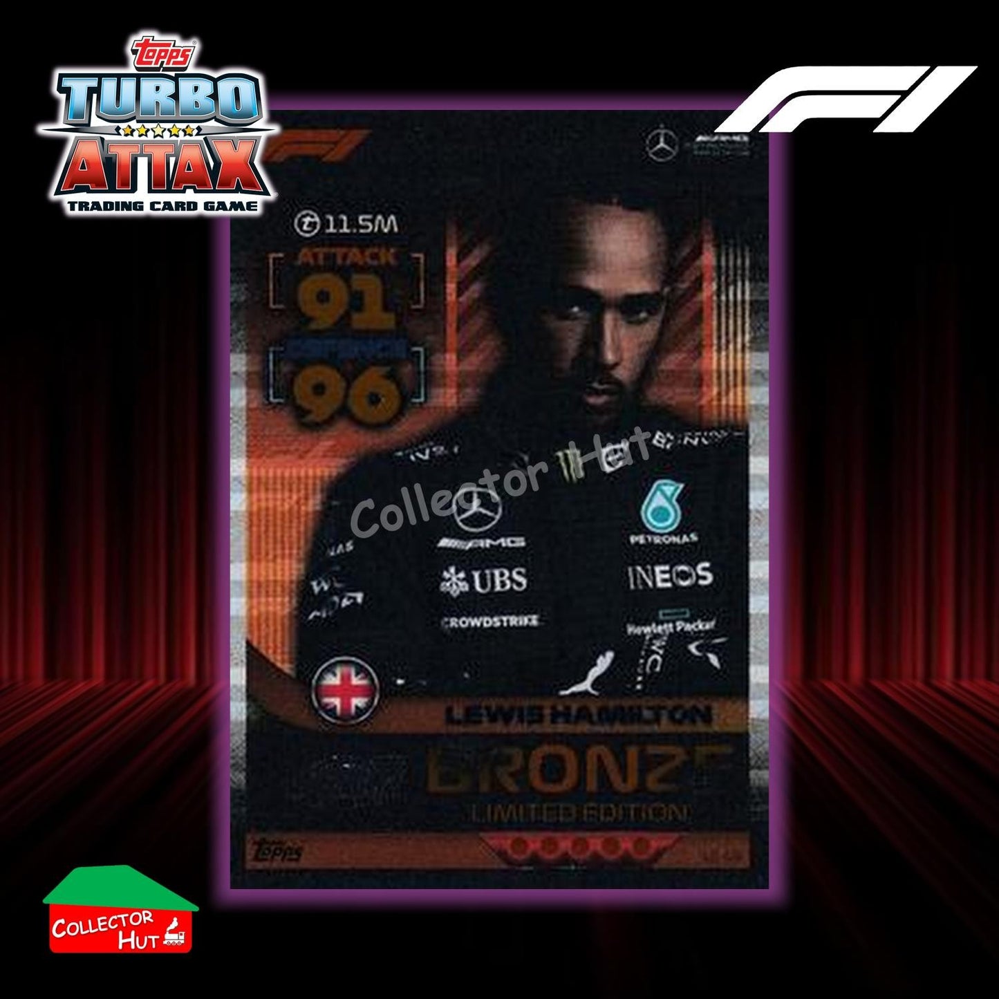 Topps Turbo Attax Formula 1 F1 2022 Limited Edition, 100 Club & Foil Cards
