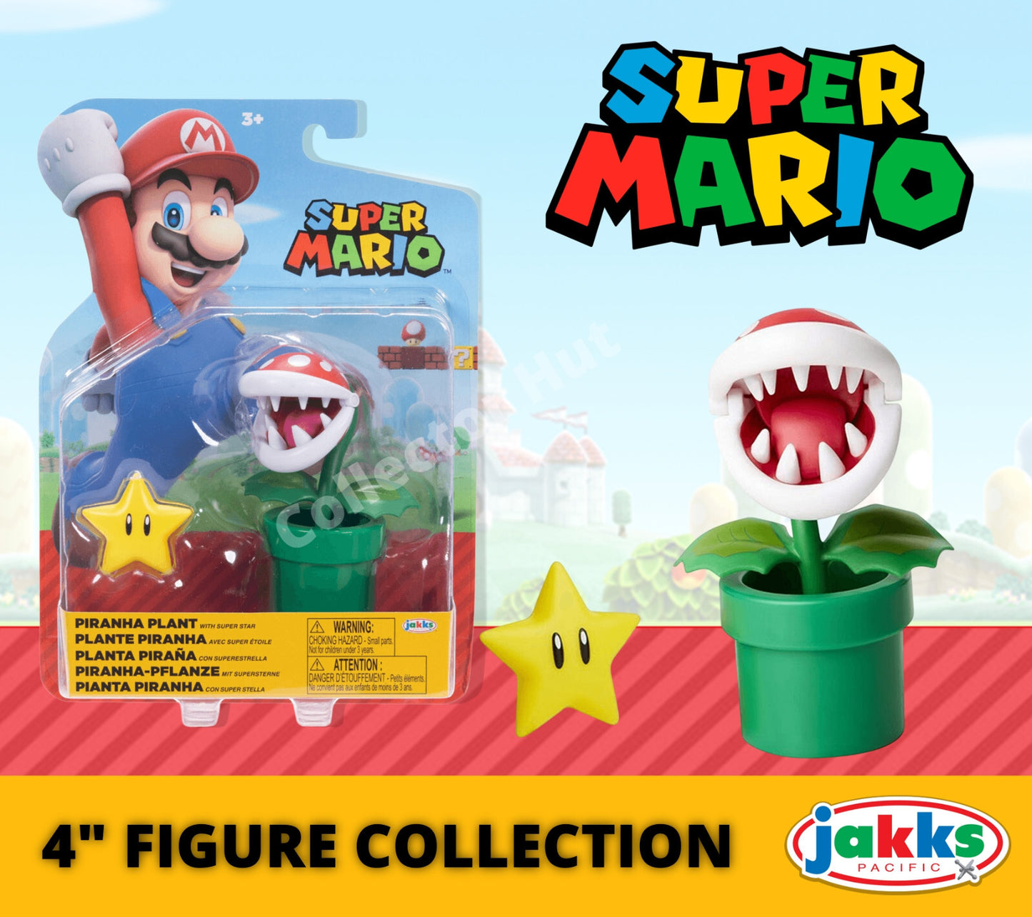 Super Mario 4" Posable Figure with Accessories Collection Jakks Pacfic