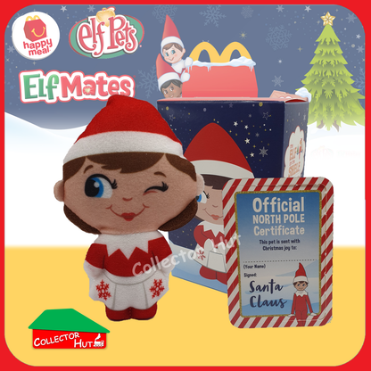 McDonald's Happy Meal 2022 Christmas Elf on the Shelf Plush Toys