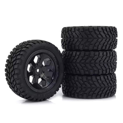 RC Model Wheels Tyres 12mm Hub 75mm x 32mm 46g 4pcs Set Car Truck