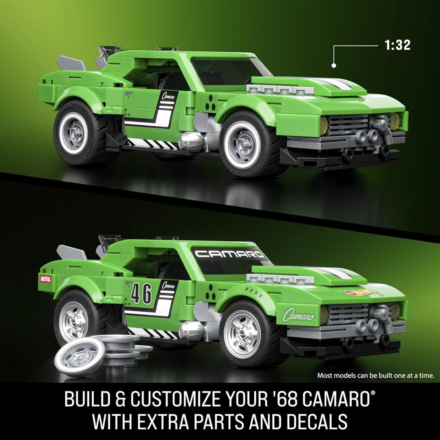 Mattel Brick Shop Hot Wheels SPEED Custom ’68 Camaro 1:32 Model Kit