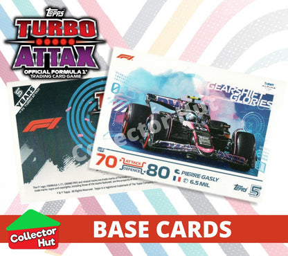 Topps Turbo Attax Formula 1 F1 2024 #1-166 Base Cards YOU CHOOSE