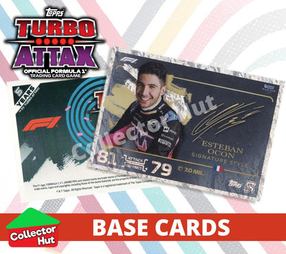 Topps Turbo Attax Formula 1 F1 2024 #1-166 Base Cards YOU CHOOSE