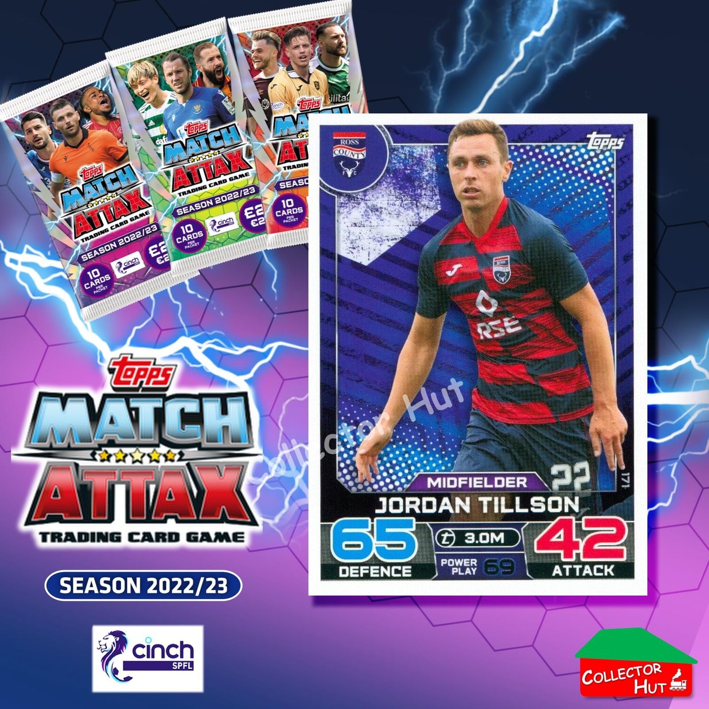TOPPS MATCH ATTAX SPFL 2022/23 #163-264 Choose Your Card