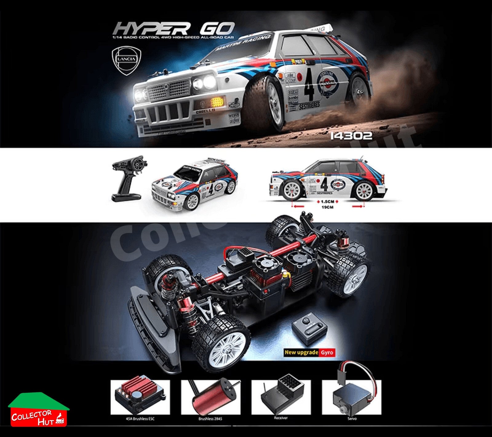 MJX Hyper Go 1:14 4WD Rally Car Drift Series 14301 Citroen 14302 Lancia 14303