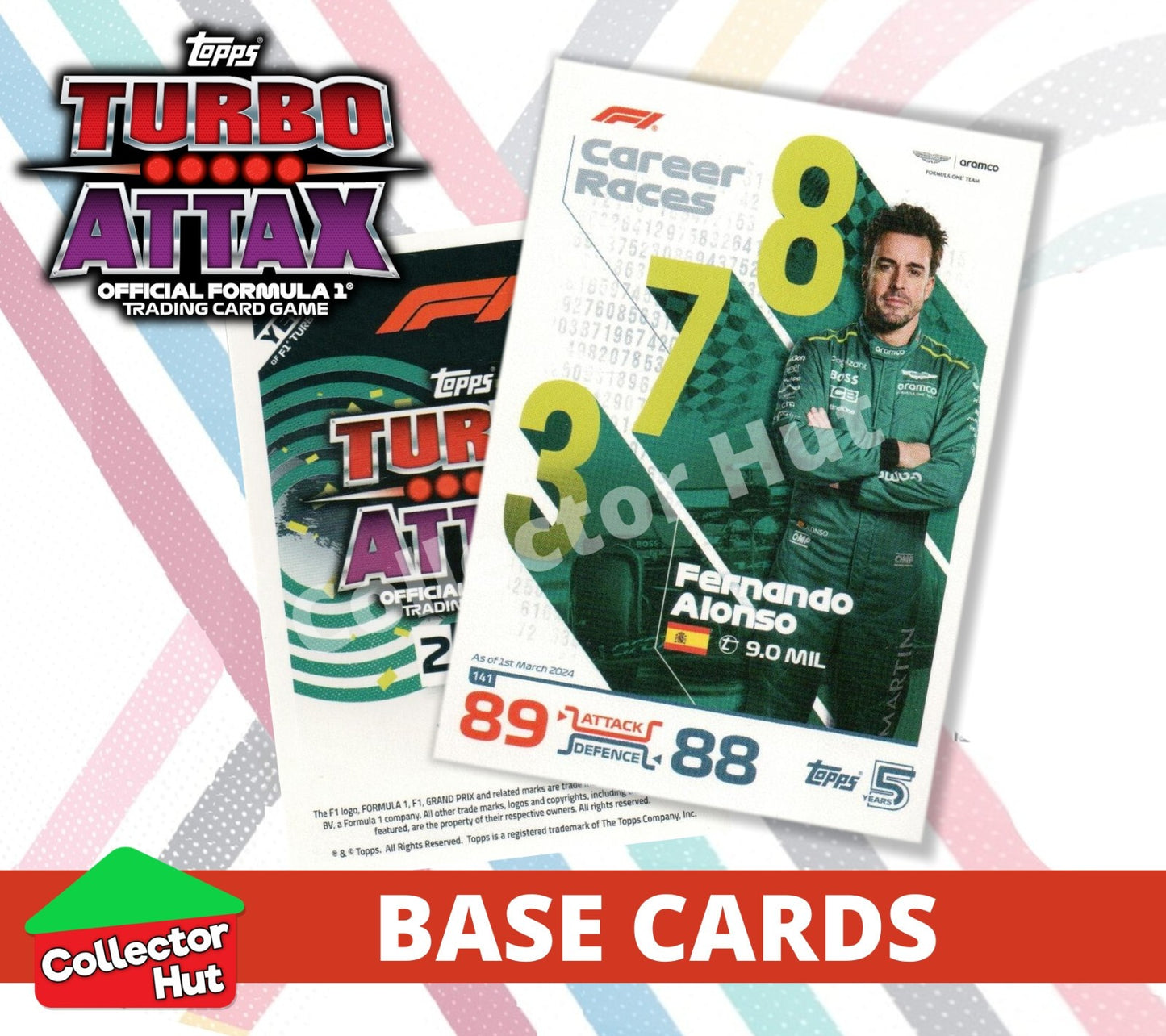 Topps Turbo Attax Formula 1 F1 2024 #1-166 Base Cards YOU CHOOSE