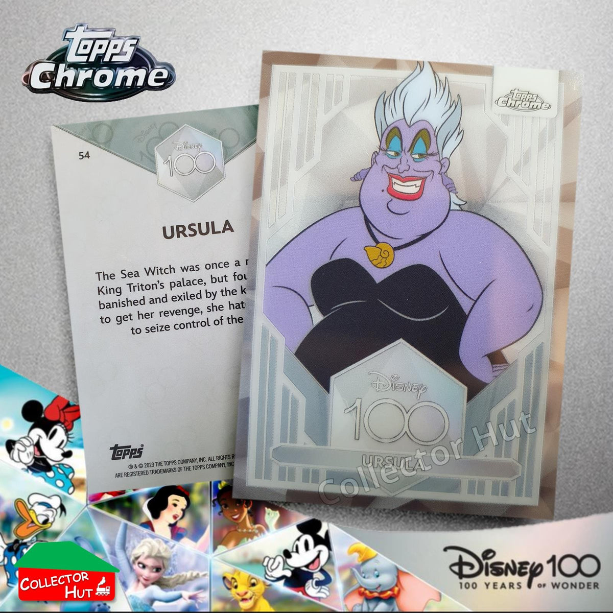 Disney 100 Topps Chrome 2023 Base Cards 1-100 Pick Singles to Complete Your Set