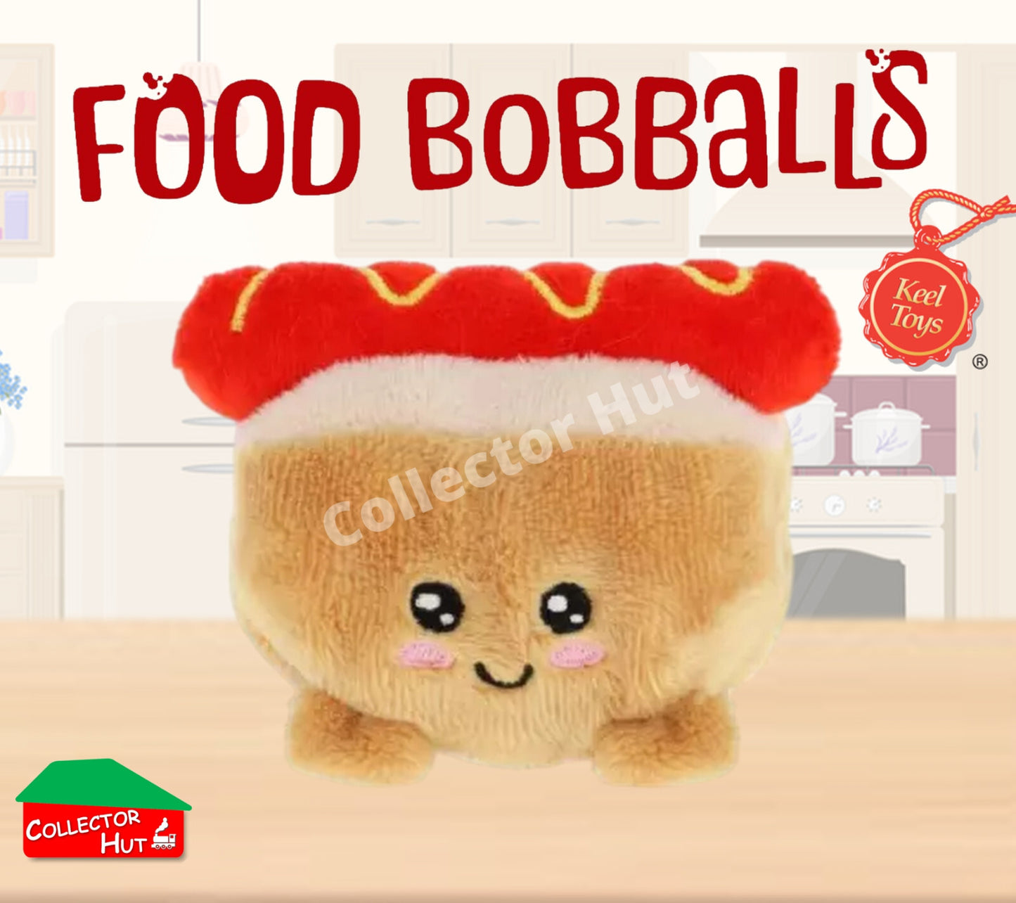 Food Bobballs Plush Toys Super Cute 8cm Collectible Characters from Keel