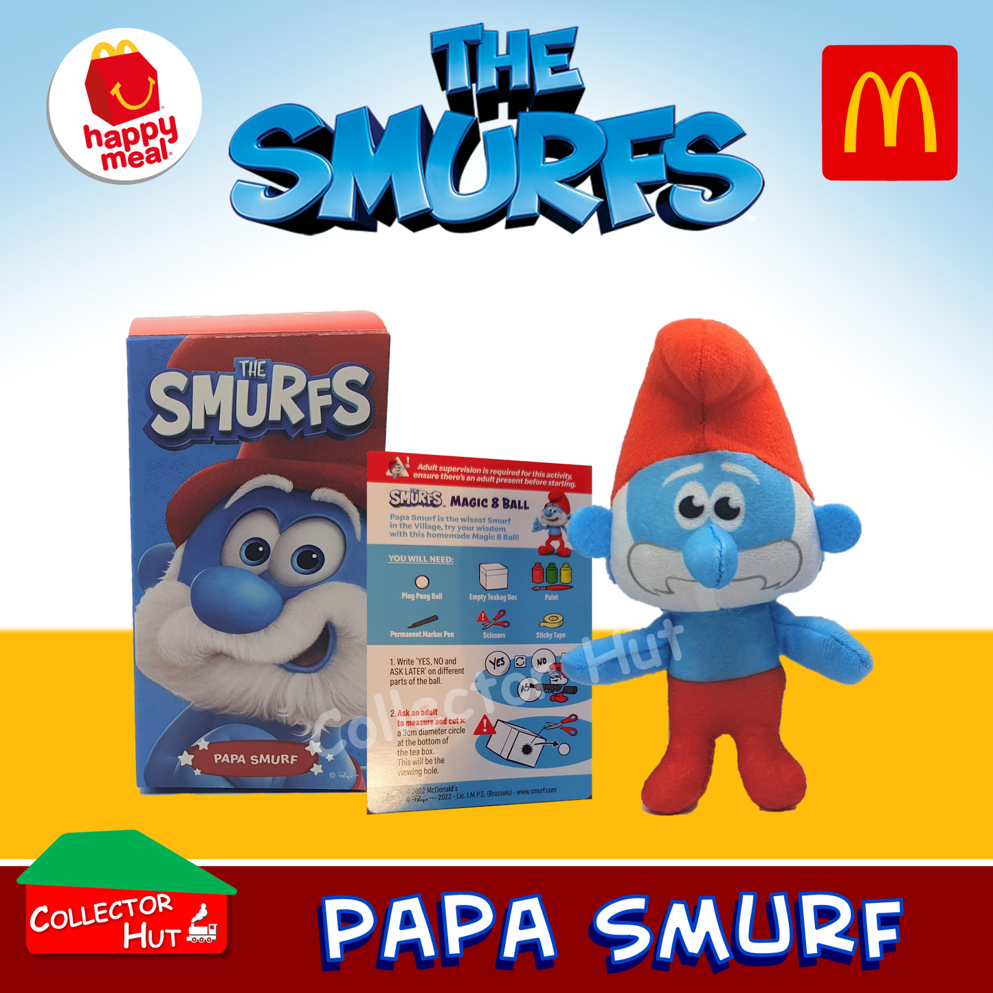 McDonald's Happy Meal Toys The Smurfs Plush Toys (2022)